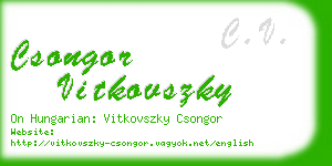 csongor vitkovszky business card